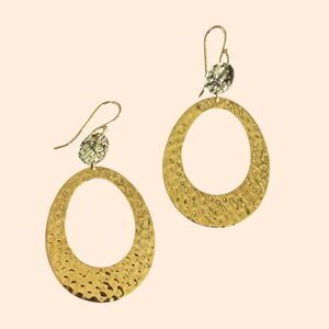 Ippolita 18K Yellow Gold Hammered Teardrop Earrings